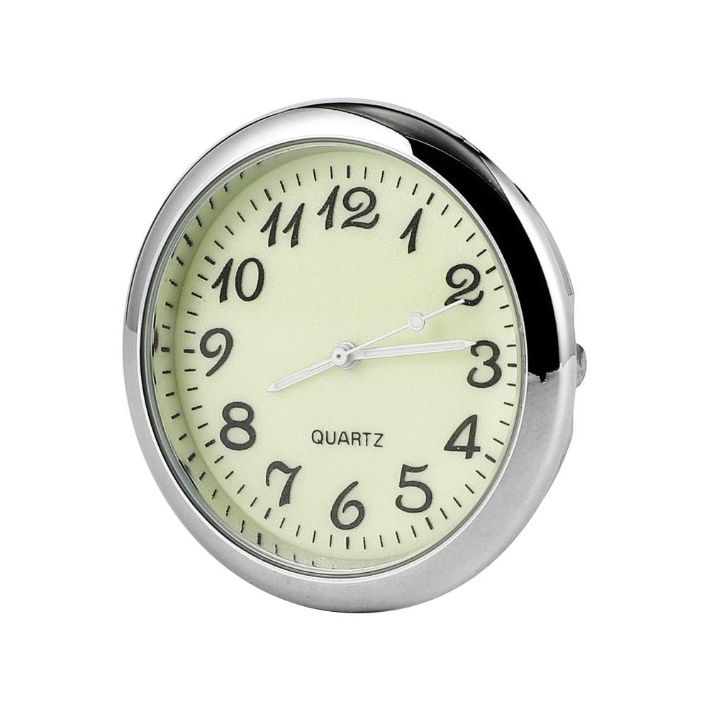 Car Clock Watch Indoor Automobiles Stick-In  Luminous Quartz Analog Watch Universal Pocket Mini Stick-On Clock for Car Boat Bike Home Watch Decoration Accessories Stevvex
