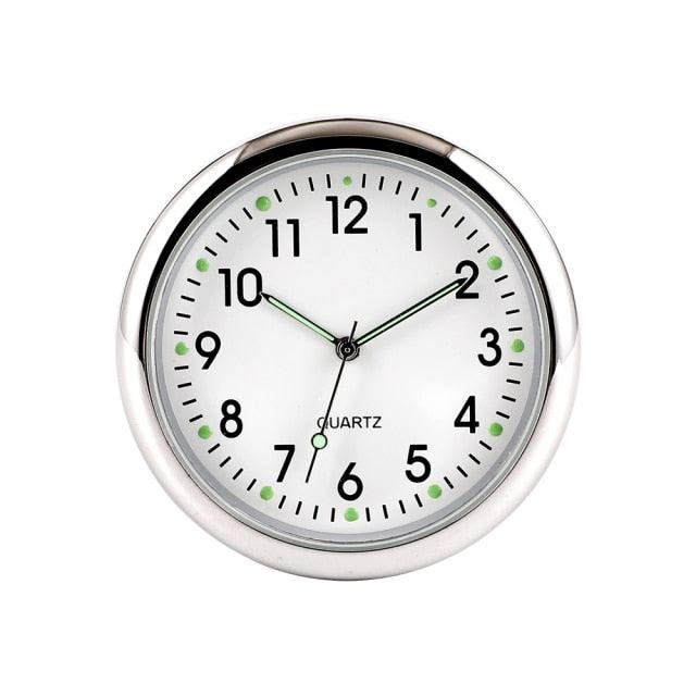 Car Clock Watch Indoor Automobiles Stick-In  Luminous Quartz Analog Watch Universal Pocket Mini Stick-On Clock for Car Boat Bike Home Watch Decoration Accessories Stevvex