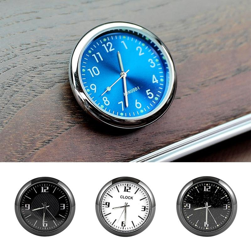 Car Clock Watch Indoor Automobiles Stick-In  Luminous Quartz Analog Watch Universal Pocket Mini Stick-On Clock for Car Boat Bike Home Watch Decoration Accessories Stevvex