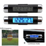 Car Digital Clock Temperature Display Electronic Clock Car Temperature Clock Universal Auto Dashboard Digital Clocks with Black Light And LCD Screen Adjustable Vehicle Temperature Thermometer Auto Electronic Clock LED Backlight Digital Display Clock Stevvex