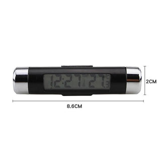 Car Digital Clock Temperature Display Electronic Clock Car Temperature Clock Universal Auto Dashboard Digital Clocks with Black Light And LCD Screen Adjustable Vehicle Temperature Thermometer Auto Electronic Clock LED Backlight Digital Display Clock Stevvex