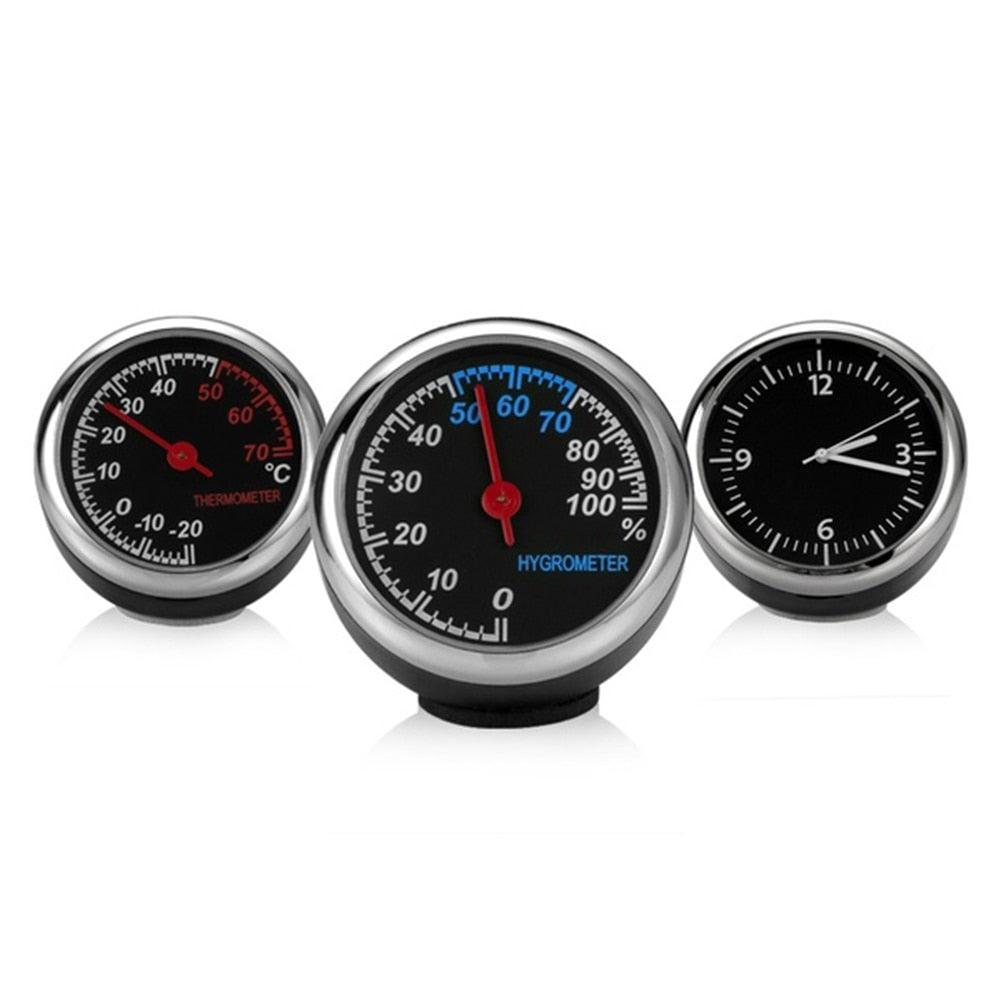 Car Interior Mini Quartz Watch Clock  Mini Clock Car Dashboard Clocks Luminous Car Clock Pocket Stick-On Clock Cars Air Vent Clip Quartz Clocks Vehicle Dashboard Clock Mini Vehicle Clock Car Pocket Clock for Cars  Hygrometer Thermometer Dashboard Ornament Stevvex