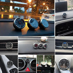 Car Interior Mini Quartz Watch Clock  Mini Clock Car Dashboard Clocks Luminous Car Clock Pocket Stick-On Clock Cars Air Vent Clip Quartz Clocks Vehicle Dashboard Clock Mini Vehicle Clock Car Pocket Clock for Cars  Hygrometer Thermometer Dashboard Ornament Stevvex