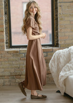 Casey Cap Sleeve Midi Dress Inherit Co.