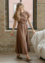 Casey Cap Sleeve Midi Dress Inherit Co.