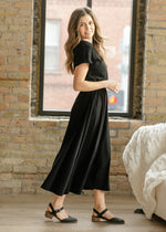 Casey Cap Sleeve Midi Dress Inherit Co.