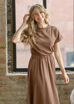 Casey Cap Sleeve Midi Dress Inherit Co.