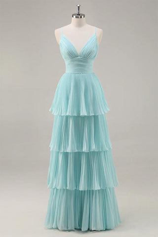 Caterina Pleated Tiered Maxi Dress - By Baano
