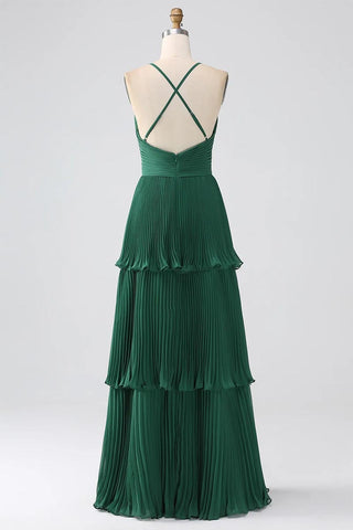 Caterina Pleated Tiered Maxi Dress - By Baano