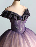 Girls' A-Line Tulle Ball Gown | Beaded Prom & Quinceanera Dress - Scoop Neck