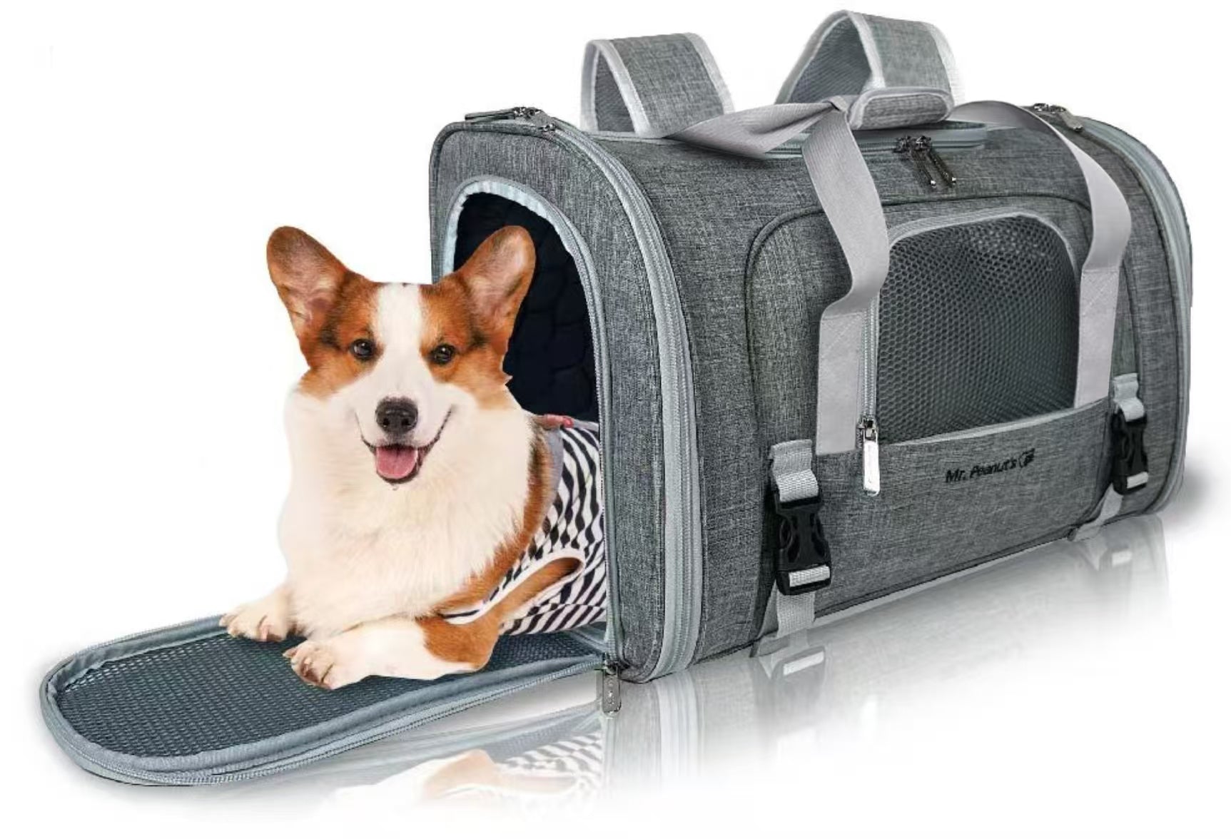 Mr. Peanut's Monterey Series Airline Compliant Horizontal Backpack Pet Carrier - By Baano