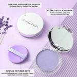 Gel-Like Formula Oil-Control Primer & Setting Powder, Polvos Compactos Matte Powder for Silky Blurring Oil Control, Lavender Blurring Powder