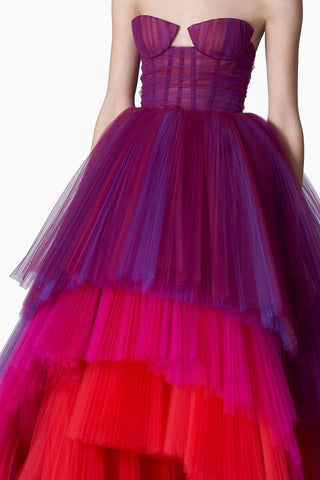 Celebration Time Asymmetrical Strapless Maxi Dress - By Baano