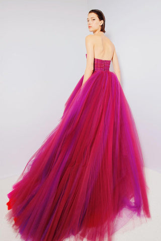 Celebration Time Asymmetrical Strapless Maxi Dress - By Baano