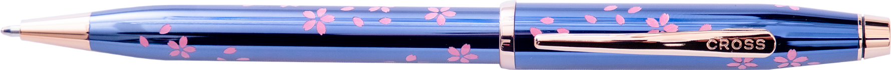 Century® II Cherry Blossom Translucent Blue Lacquer Ballpoint Pen - By Baano