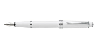 Bailey Light™ Polished White Resin Medium Nib Fountain Pen - By Baano