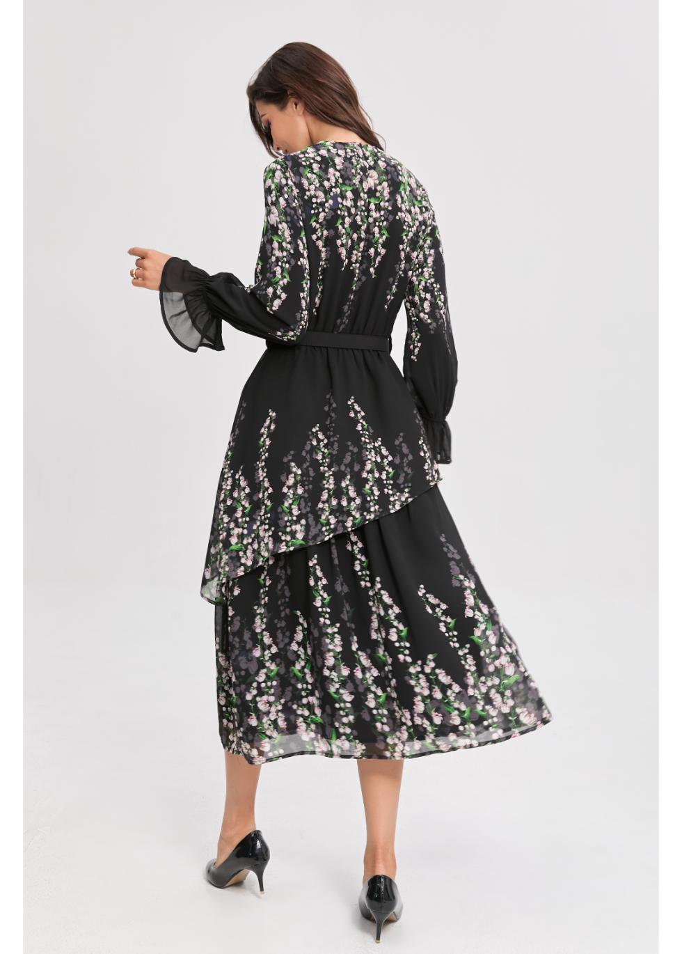 Cherry Blossom Tiered Dress MissFinchNYC