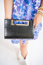 Chloe Croc Clutch