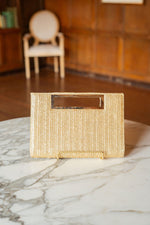 Chloe Clutch - Gold Straw