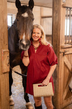 Chloe Clutch - Gold Straw