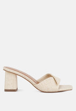 Cityscape Block Heel Slip-On Sandals