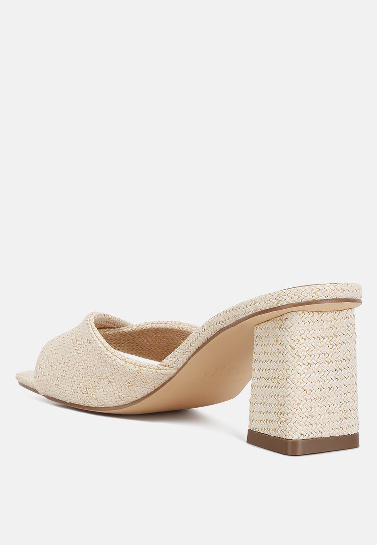 Cityscape Block Heel Slip-On Sandals