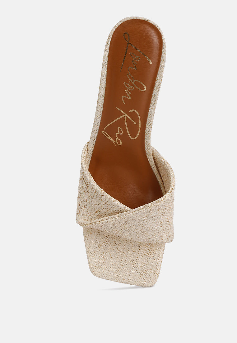 Cityscape Block Heel Slip-On Sandals