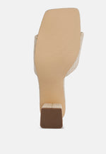 Cityscape Block Heel Slip-On Sandals