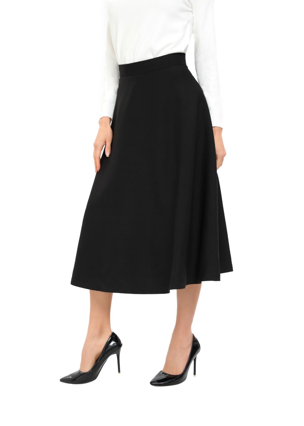 Classic Black A-Line 31 Inch Skirt