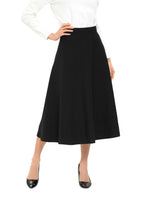 Classic Black A-Line 31 Inch Skirt - By Baano