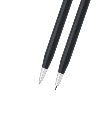 Classic Century® Black Lacquer Pen and Pencil Set - By Baano