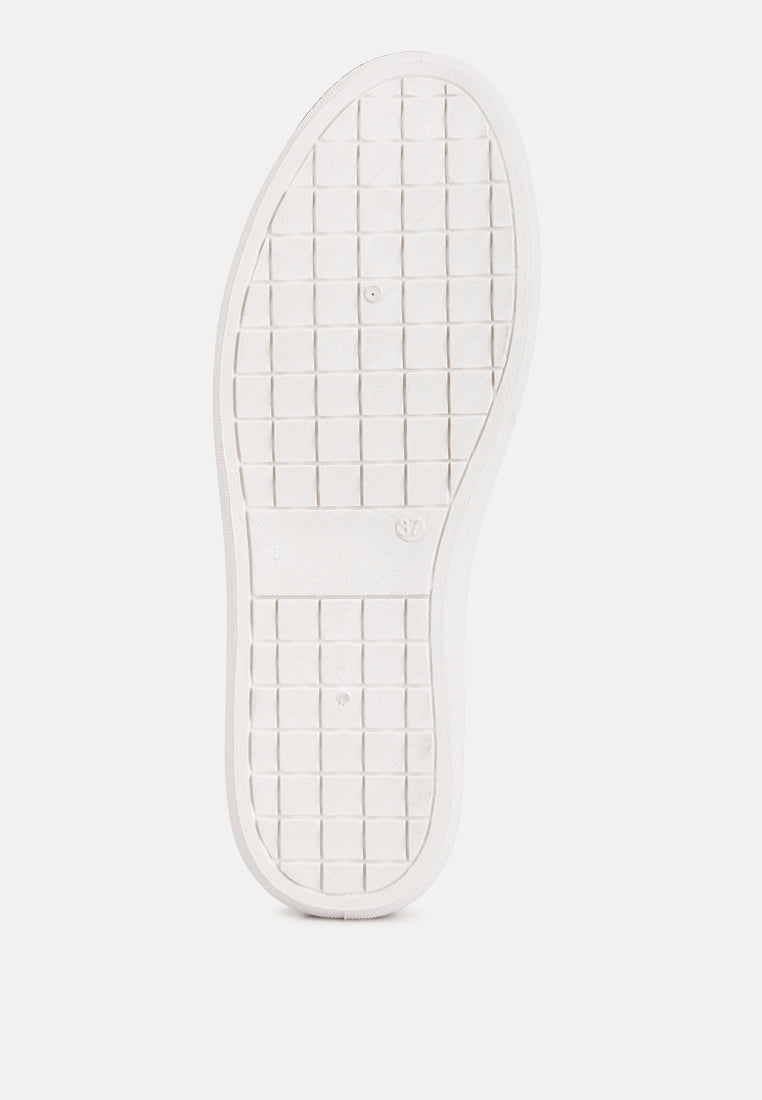 Claude Faux Leather Back Panel Detail Sneakers