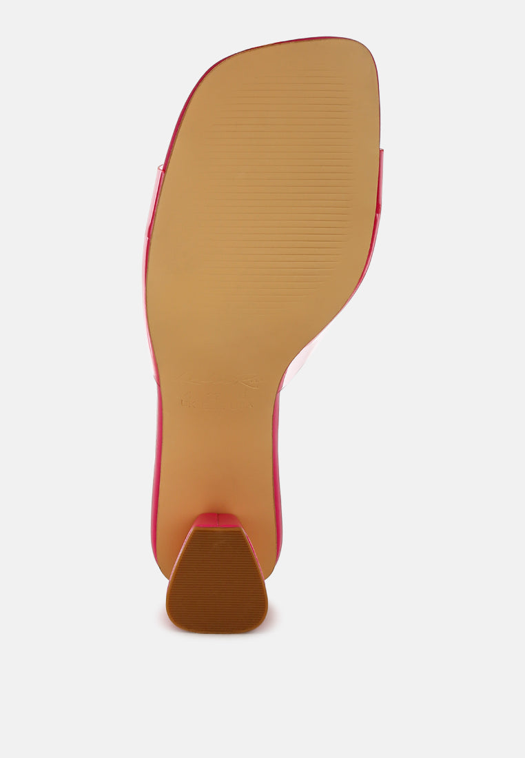 Clear Flirt Clear Strap Slip On Heel Sandals