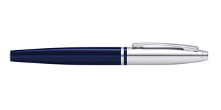 Calais™ Chrome & Blue Lacquer Stainless Steel Medium Nib Fountain Pen - By Baano