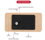 Clocks LED Wooden Alarm Clock Watch Wooden Wood Clock New Version LED Alarm Digital Desk Clock Adjustable Brightness, Alarm Time, Displays Time Date Temperature  Table Voice Control Digital Wood Electronic Desktop Table Stevvex