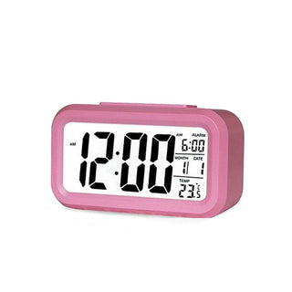 Clocks LED Wooden Alarm Clock Watch Wooden Wood Clock New Version LED Alarm Digital Desk Clock Adjustable Brightness, Alarm Time, Displays Time Date Temperature  Table Voice Control Digital Wood Electronic Desktop Table Stevvex