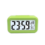 Clocks LED Wooden Alarm Clock Watch Wooden Wood Clock New Version LED Alarm Digital Desk Clock Adjustable Brightness, Alarm Time, Displays Time Date Temperature  Table Voice Control Digital Wood Electronic Desktop Table Stevvex