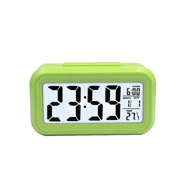 Clocks LED Wooden Alarm Clock Watch Wooden Wood Clock New Version LED Alarm Digital Desk Clock Adjustable Brightness, Alarm Time, Displays Time Date Temperature  Table Voice Control Digital Wood Electronic Desktop Table Stevvex