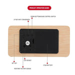 Clocks LED Wooden Alarm Clock Watch Wooden Wood Clock New Version LED Alarm Digital Desk Clock Adjustable Brightness, Alarm Time, Displays Time Date Temperature  Table Voice Control Digital Wood Electronic Desktop Table Stevvex
