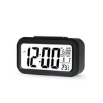 Clocks LED Wooden Alarm Clock Watch Wooden Wood Clock New Version LED Alarm Digital Desk Clock Adjustable Brightness, Alarm Time, Displays Time Date Temperature  Table Voice Control Digital Wood Electronic Desktop Table Stevvex