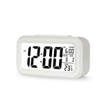 Clocks LED Wooden Alarm Clock Watch Wooden Wood Clock New Version LED Alarm Digital Desk Clock Adjustable Brightness, Alarm Time, Displays Time Date Temperature  Table Voice Control Digital Wood Electronic Desktop Table Stevvex
