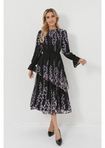 Lilac Bloom Midi Dress