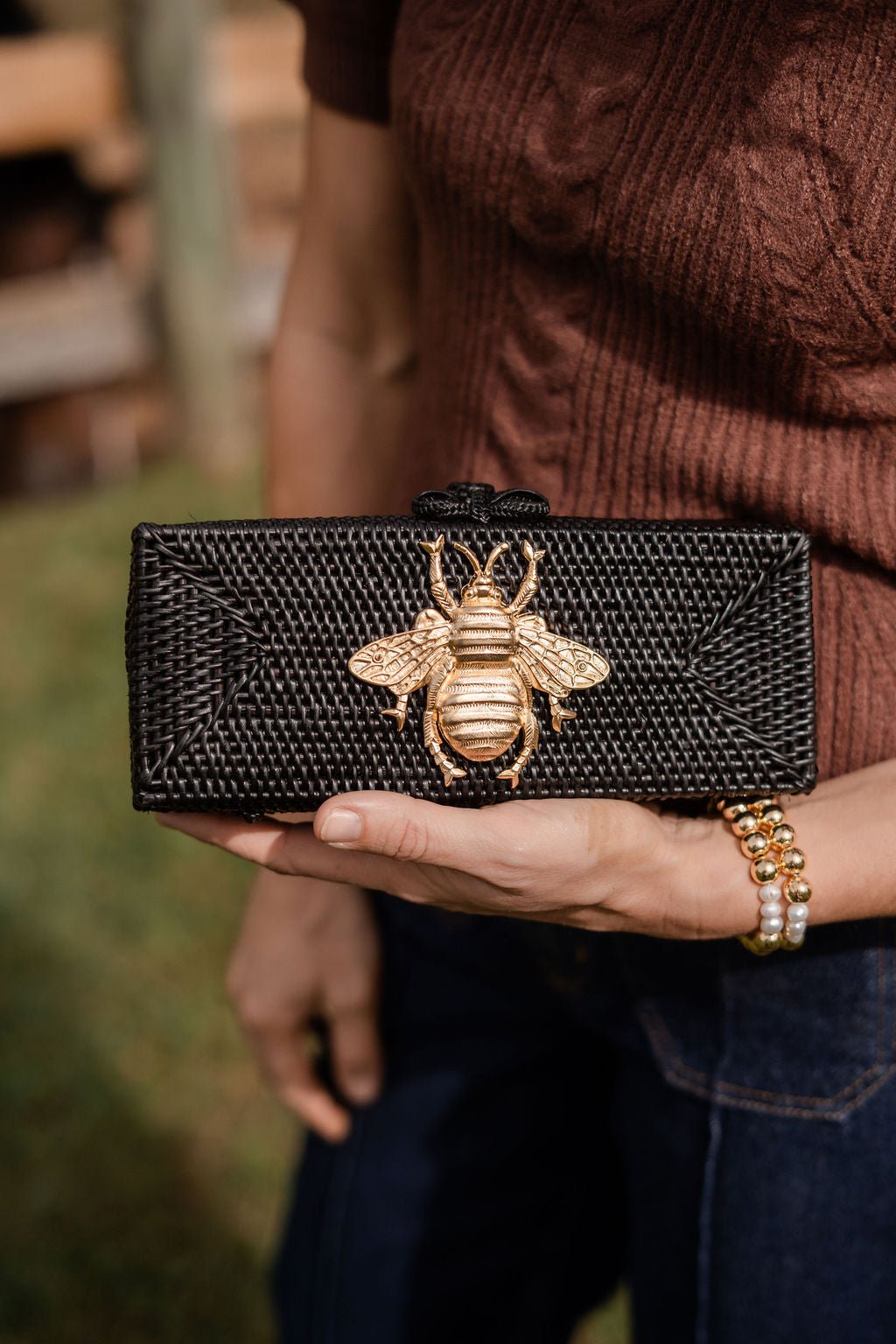 Colette - Black - Gold Adornments