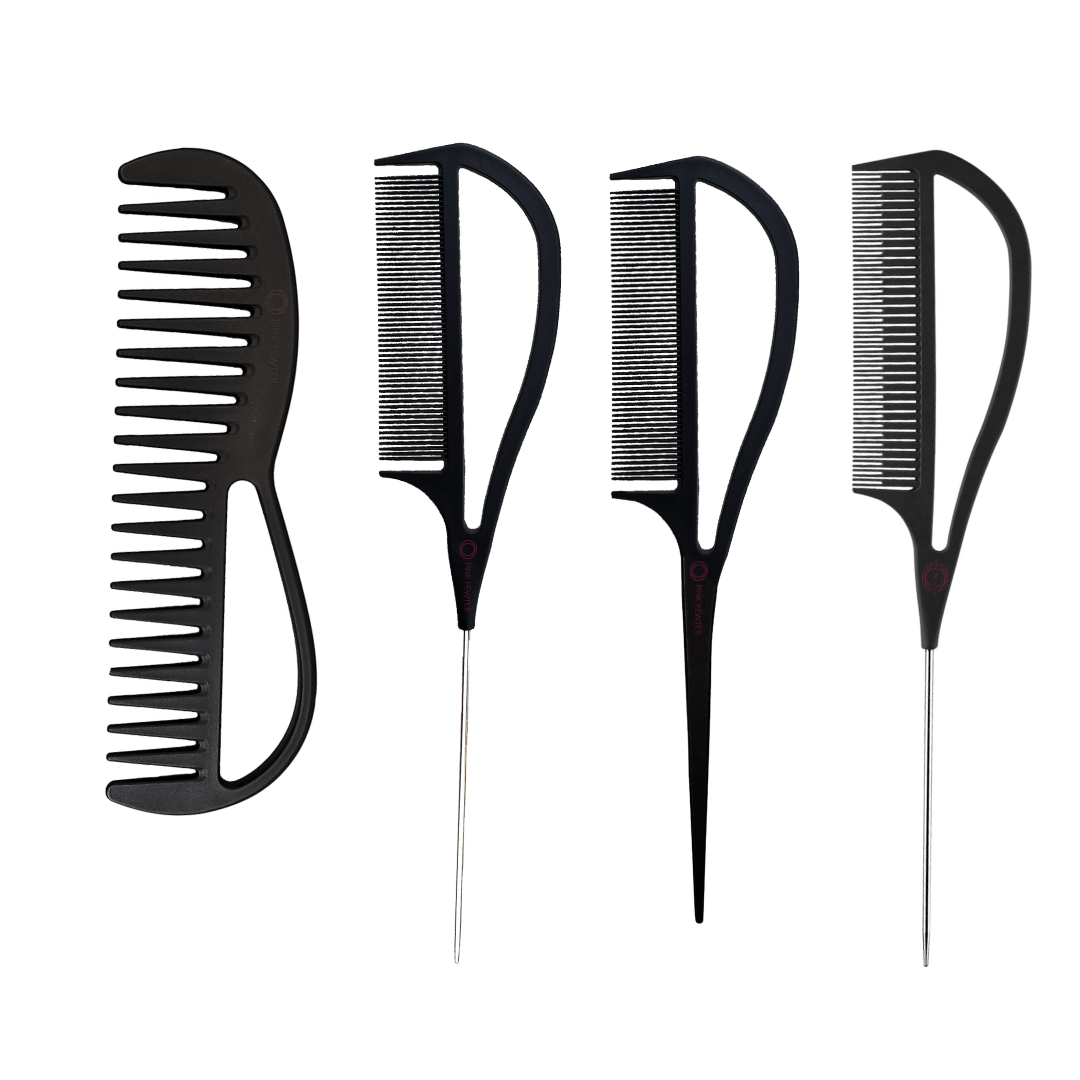 "Never Let Go" Salon Artist Style and Color Comb Kit (4pcs)