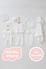 Ann White Newborn Coming Home Set (11 Pcs) - By Baano