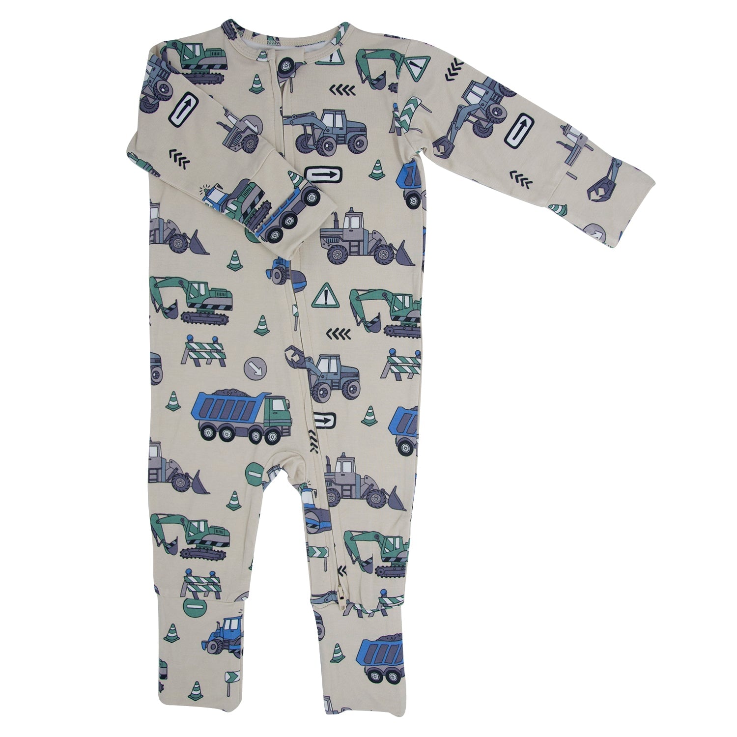 Trucks Diggers Construction Convertible Romper - By Baano