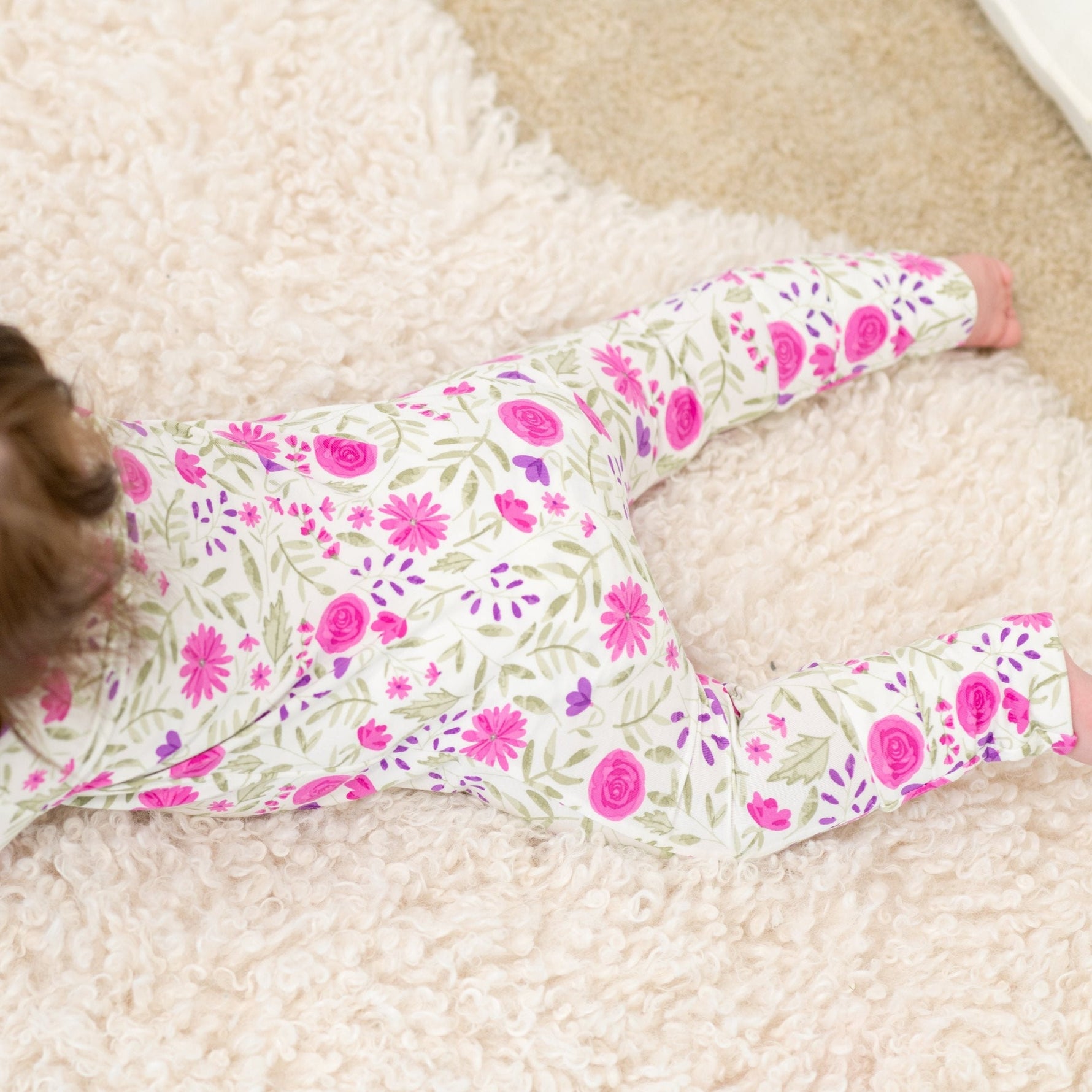 Sweet Purple Flowers Convertible Romper - By Baano