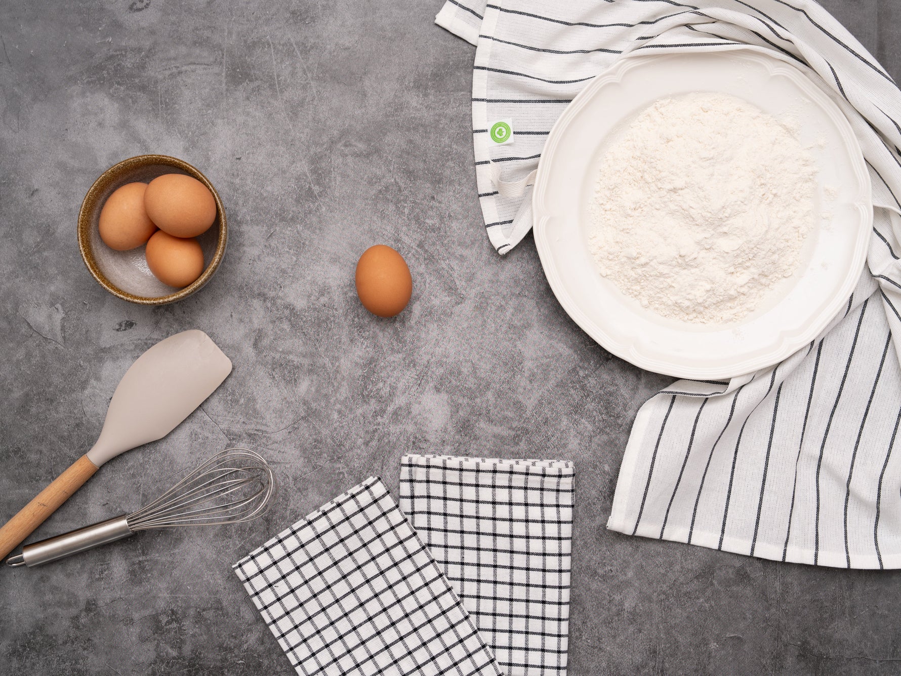 Stripe & Check Kitchen Towel Set