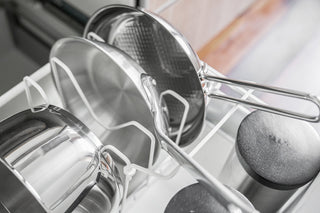 Adjustable Pot Lid Organizer - Steel - By Baano
