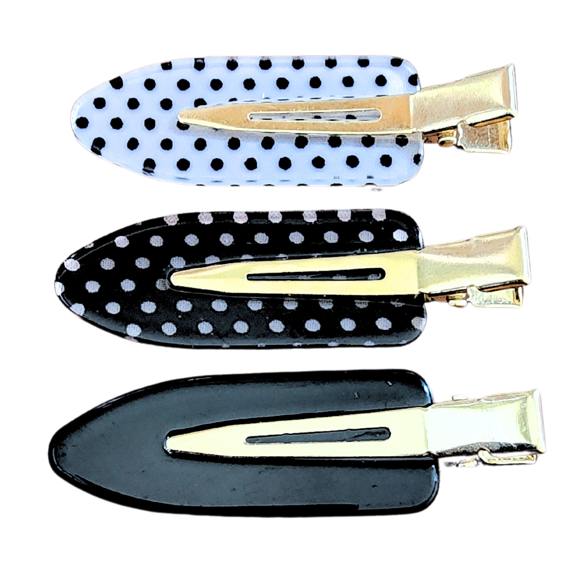 Creaseless Hair Styling and Sectioning Clips - 3pk (Polka Dot Charm)